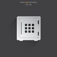 Vector bank safe web icon N7