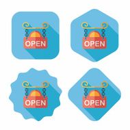 shopping store sign flat icon with long shadow eps10 N145