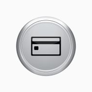 Internet button credit card icon vector illustration
