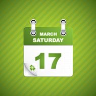 Saint Patrick&#039;s Day calendar N3