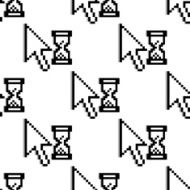 Seamless pattern of pixelated graphics cursor