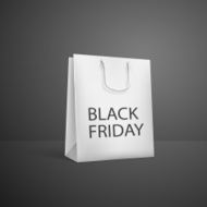 Black Friday Shopping bag sale promotion poster N2