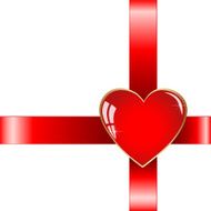 Gift with red heart N2