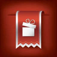 Christmas vertical bookmarks or ribbons with symbol of present on N4