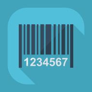 Flat modern design with shadow barcode