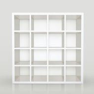 empty shelves blank bookcase library