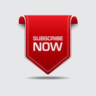Subscribe Now Label Icon Set