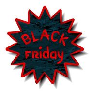 Black friday label Vector illustration