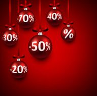 Sale background with christmas balls N11