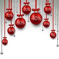 Sale background with christmas balls N12
