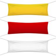 blank red yellow white textile banners