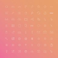 Thin line web icon set N2