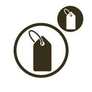 Tag retail theme vector simple single color icon isolated N2