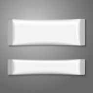 Blank white plastic stick pack for coffee sugar salt spices