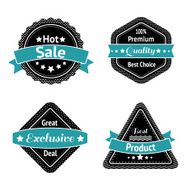Collection of sale label stickers