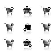 Shopping cart icon set N7