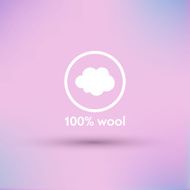 Icon of 100 percent wool Isolated Vector illustration