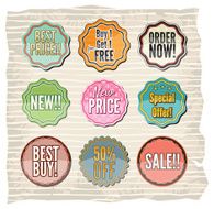 Set of retro badges and stickers