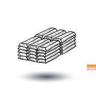 Gold Bars icon Hand drawn vector illustration