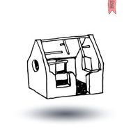 ruin House icon vector illustration N3