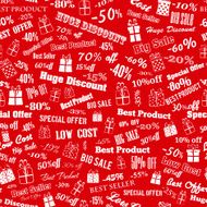 Seamless pattern on discounts and special offers