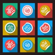 Sticker in flat style N4