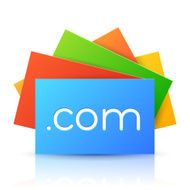 Domain Name on Colorful Paper Card