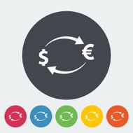 Currency exchange single icon N3