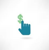 hand holding money icon