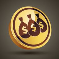 Money icon with three bags
