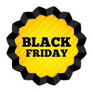 Black Friday Sale label on white background