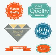set of vintage labels N12