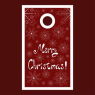 Sale tag with snowflakes and Merry Christmas lettering