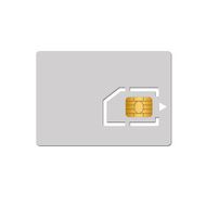 sim card with chip over white background
