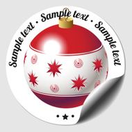 Christmas bauble sticker N5