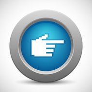 Pixel hand pointer button