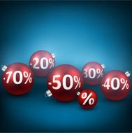 Sale background with christmas balls N14