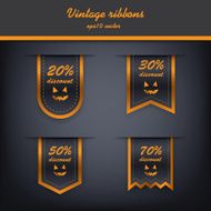 Halloween vertical ribbon elements for sales N2