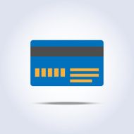 Blue color credit card icon