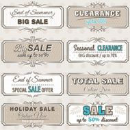 Set of special sale offer labels and banners vector N3