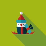 Christmas gift baskets flat icon with long shadow eps10 N62