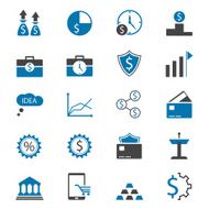 business and finance icon set N387