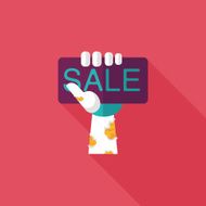 Halloween SALE flat icon with long shadow eps10 N47