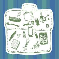 men&#039;s bag and its contents N2