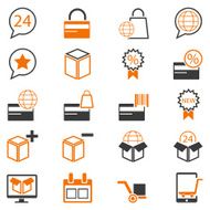 Business and shopping icon set