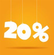 Percentage hanging label N6