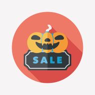 Halloween SALE flat icon with long shadow eps10 N48