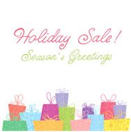 Sale gift boxes celebration card