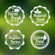 Set of organic and natural badges labels