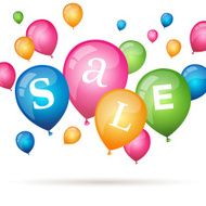 Vector Sale Design with Balloons N4